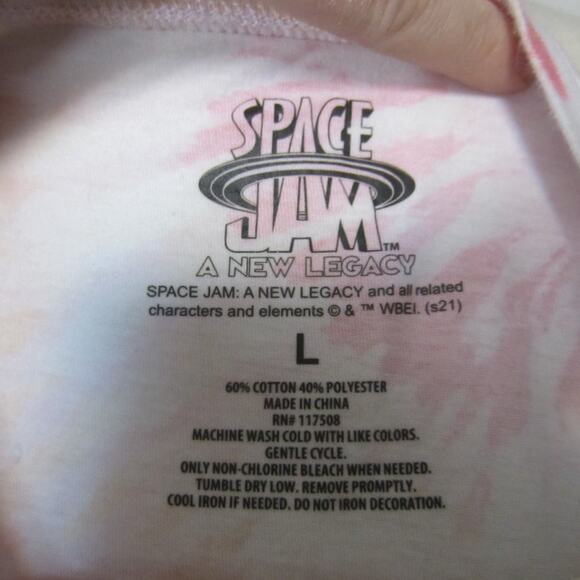 Space Jam Tune Squad Tie Dye T-Shirt Looney Tunes Graphic Tee Size L - Picture 5 of 6